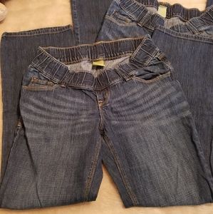 Maternity Jeans Size 4 Old Navy Bootcut 2 Pair